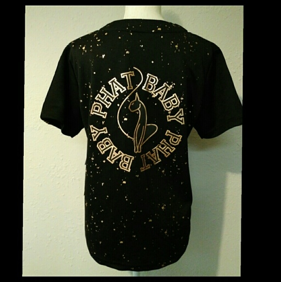 LAST ONE! Sz L Rose Gold Foil Logo Tagless Jersey - Picture 3 of 4